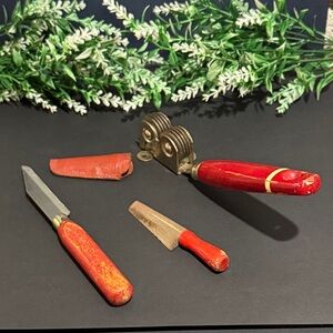 A&J Knife Sharpener, Stainless Steel Paring Knife and Miniature Knife Sharpener